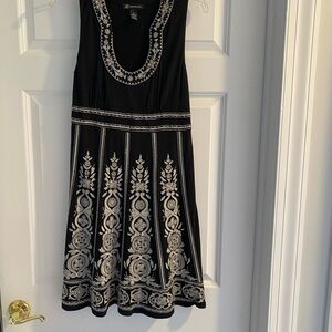 INC Black Top with White Detailing